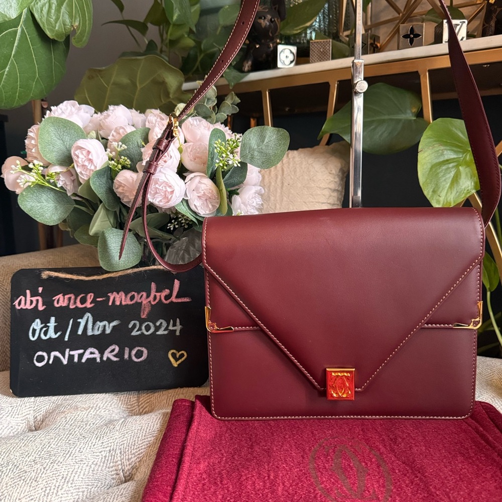🌹SOLD on website🌹 Cartier Must de Cartier vintage leather crossbody - Picture 4 of 16
